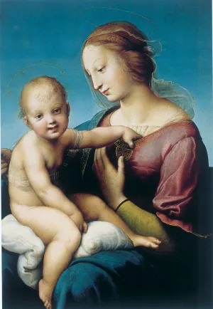 Large Cowper Madonna by Raphael - Oil Painting Reproduction