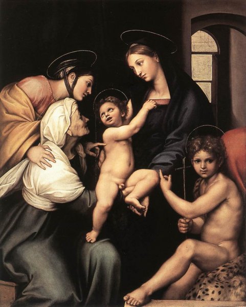 Madonna dell'Impannata by Raphael - Hand-Painted Oil Painting Reproduction