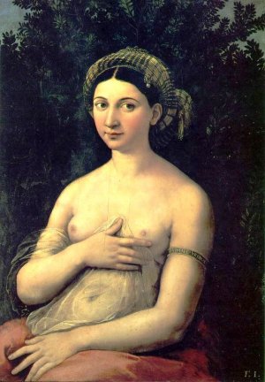 Portrait of a Nude Woman (the 'Fornarina') by Raphael Oil Painting