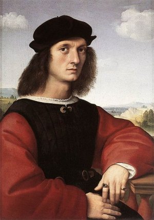 Portrait of Agnolo Doni by Raphael Oil Painting