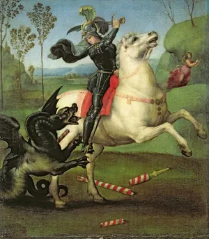 St. George Fighting the Dragon by Raphael - Oil Painting Reproduction