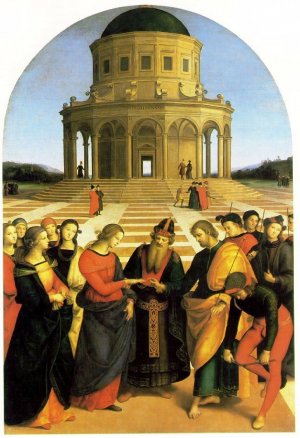 The Betrothal of the Virgin ('Sposalizio') by Raphael Oil Painting