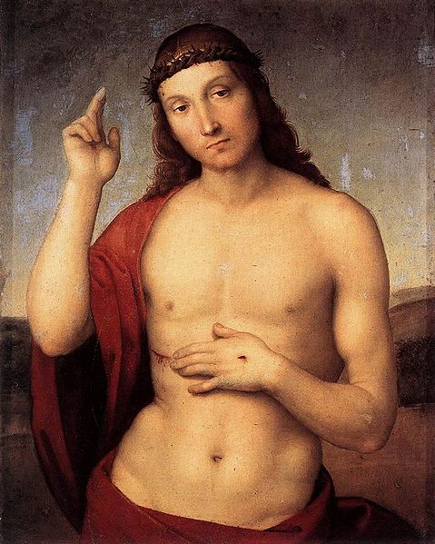 Main Product Photo of The Blessing Christ Painting by Raphael