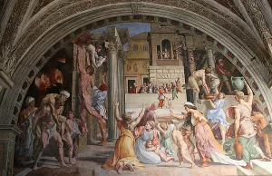 The Fire in the Borgo by Raphael - Oil Painting Reproduction