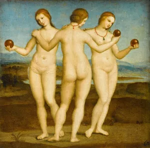 The Three Graces painting by Raphael