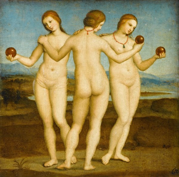 Main Product Photo of The Three Graces Painting by Raphael