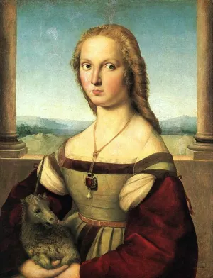 The Woman with the Unicorn by Raphael Oil Painting