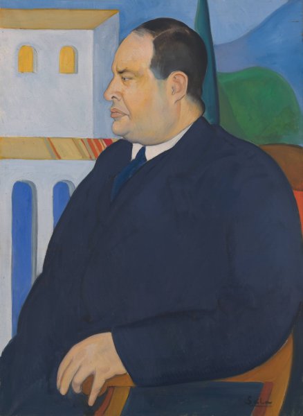 Portrait of Joseph Stella  by Raphael Sala - Hand-Painted Oil Painting Reproduction