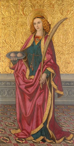 Saint Agatha Oil painting by Raphael Vergos