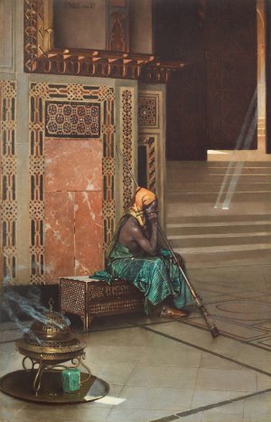 Awaiting The Prayer by Raphael Von Ambros Oil Painting