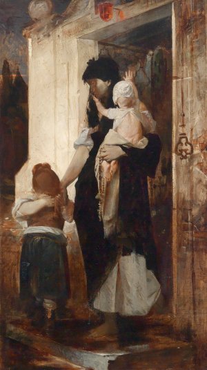 Requiescat by Raphael Von Ambros Oil Painting