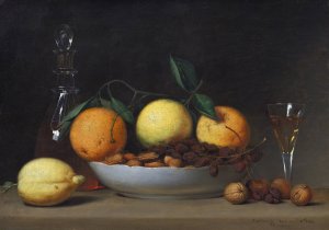 A Dessert by Raphaelle Peale Oil Painting