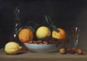 A Dessert by Raphaelle Peale Oil Painting