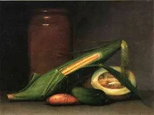 Corn and Canteloupe painting by Raphaelle Peale