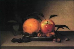 Fruits and Nuts in a Dish painting by Raphaelle Peale