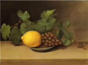 Lemon and Grapes painting by Raphaelle Peale