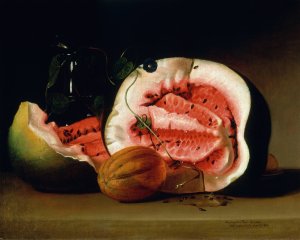 Melons and Morning Glories by Raphaelle Peale Oil Painting