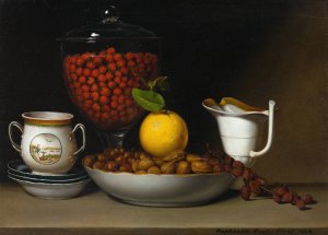 Still Life - Strawberries, Nuts by Raphaelle Peale Oil Painting