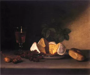 Still Life: Wine, Cakes and Nuts by Raphaelle Peale Oil Painting