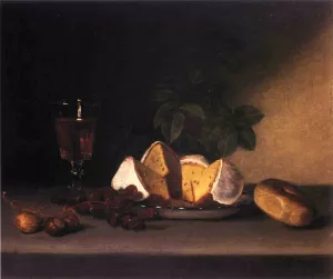 Still Life: Wine, Cakes and Nuts Oil painting by Raphaelle Peale