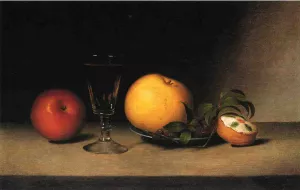 Still Life with Apples, Sherry and Tea Cake by Raphaelle Peale Oil Painting