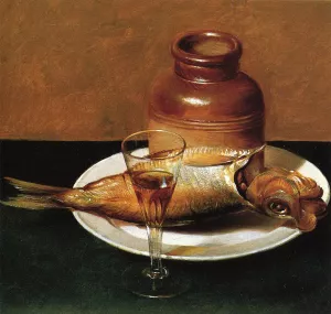 Still Life with Jug and Fish by Raphaelle Peale - Oil Painting Reproduction