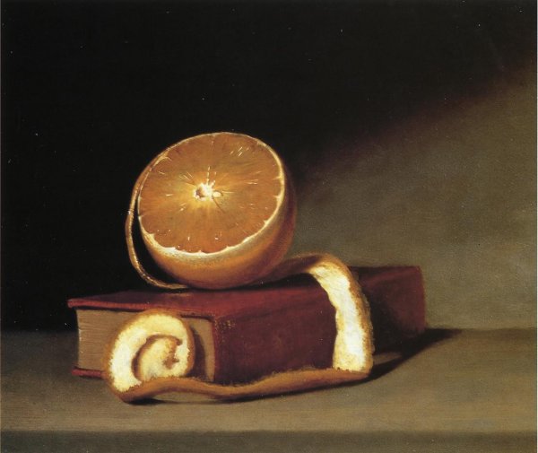 Still Life with Orange and Book