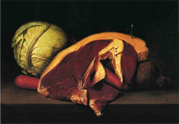 Still Life with Steak by Raphaelle Peale - Hand-Painted Oil Painting Reproduction