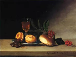 Still Life with Wine Glass by Raphaelle Peale - Oil Painting Reproduction