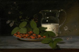 Strawberries and Cream by Raphaelle Peale Oil Painting