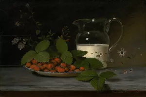 Strawberries and Cream by Raphaelle Peale Oil Painting