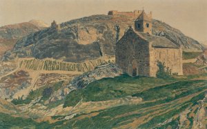 All Saint's Chapel, Sion by Raphy Dalleves Oil Painting