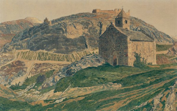 All Saint's Chapel, Sion  by Raphy Dalleves - Hand-Painted Oil Painting Reproduction