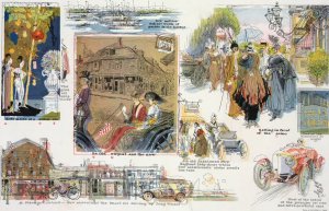 A sketch-book at Newport by Raymond Crawford Ewer Oil Painting