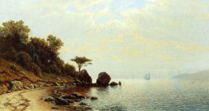 Morning on the Shore by Raymond Dabb Yelland Oil Painting