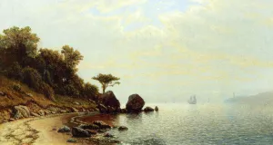 Morning on the Shore by Raymond Dabb Yelland Oil Painting