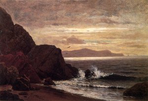 Point Lobos from Fort Point by Raymond Dabb Yelland Oil Painting