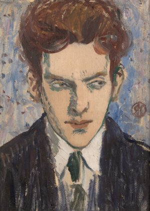 Edward McKnight Kauffer by Raymond Mcintyre Oil Painting