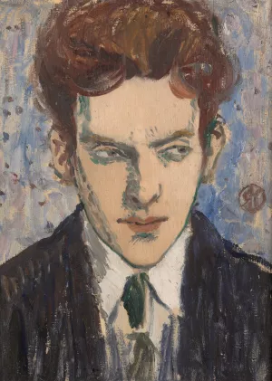 Edward McKnight Kauffer by Raymond Mcintyre Oil Painting