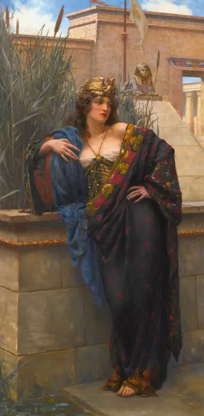 Pharaoh's Daughter by Reginald Arthur Oil Painting
