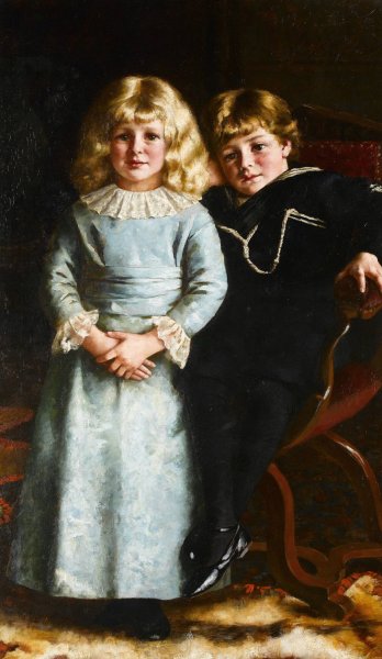 Main Product Photo of Little Angels  Painting by Reginald Machell