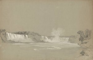 Niagara Falls by Regis Francois Gignoux Oil Painting