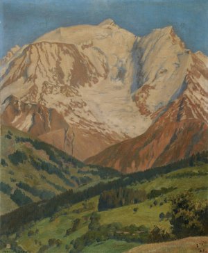 Mont Blanc Seen from Combloux by Regnault Sarasin Oil Painting