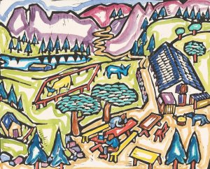 Alm in Ober-Oesterreich by Reijer Stolk Oil Painting