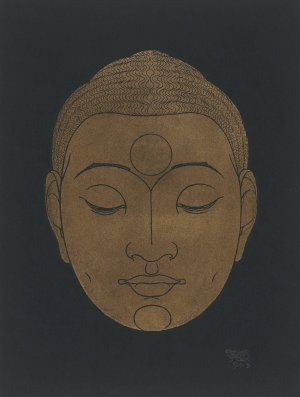 Head of Buddha by Reijer Stolk Oil Painting