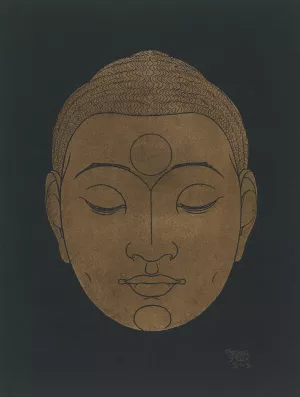 Head of Buddha by Reijer Stolk Oil Painting