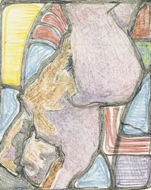 Liggende naakte vrouw by Reijer Stolk Oil Painting