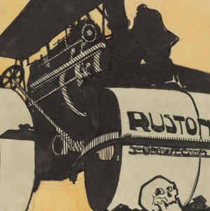 Ontwerp voor reclame voor `Ruston Stoomwegwals' by Reijer Stolk Oil Painting