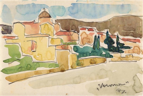 View of Verona  by Reijer Stolk - Hand-Painted Oil Painting Reproduction