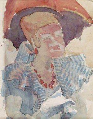 Woman with a Parasol by Reijer Stolk Oil Painting